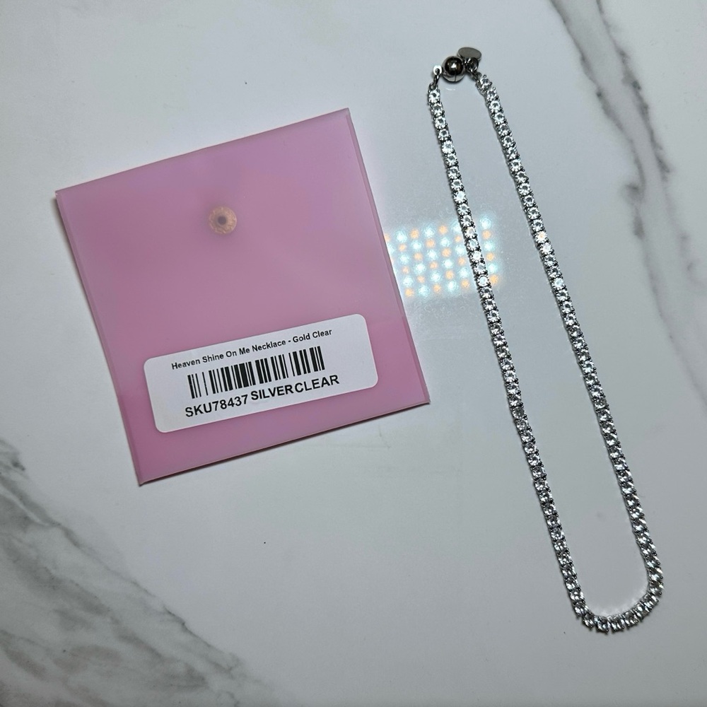 BAR by Alexa Rae Heaven Shine On Me Necklace -SILVER CLEAR